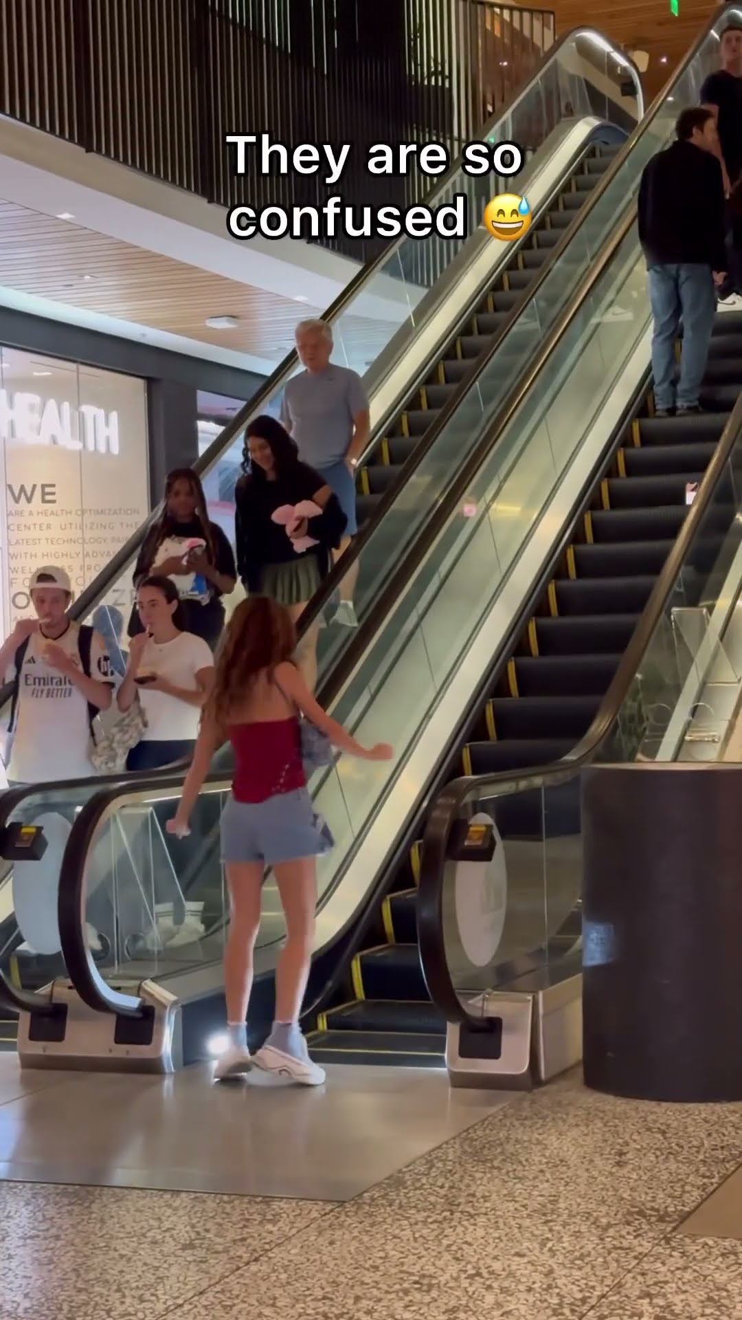 Dancing in public on the escalator ? #andragogan #dance #DanceInPublic #Fun